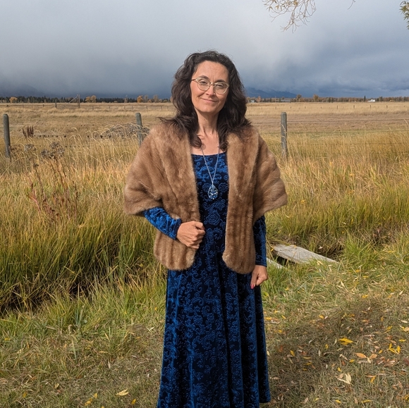 Lloyd's Denver Vintage fur wrap stole capelet Oleg Cassini costume Movie Prop - Picture 13 of 13